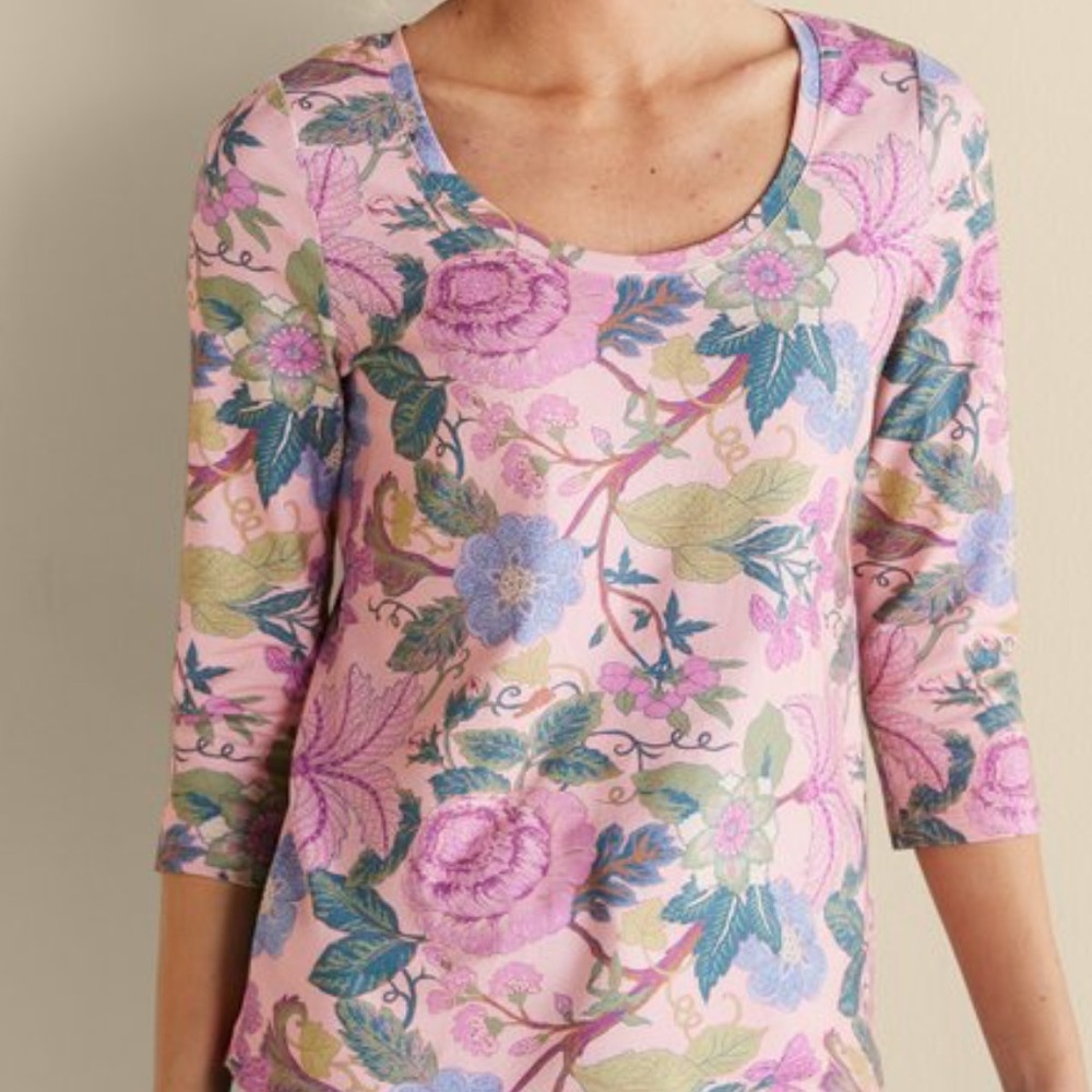 Soft Surroundings Soft Essential Supima 3/4
Sleeve Tee size Small A
